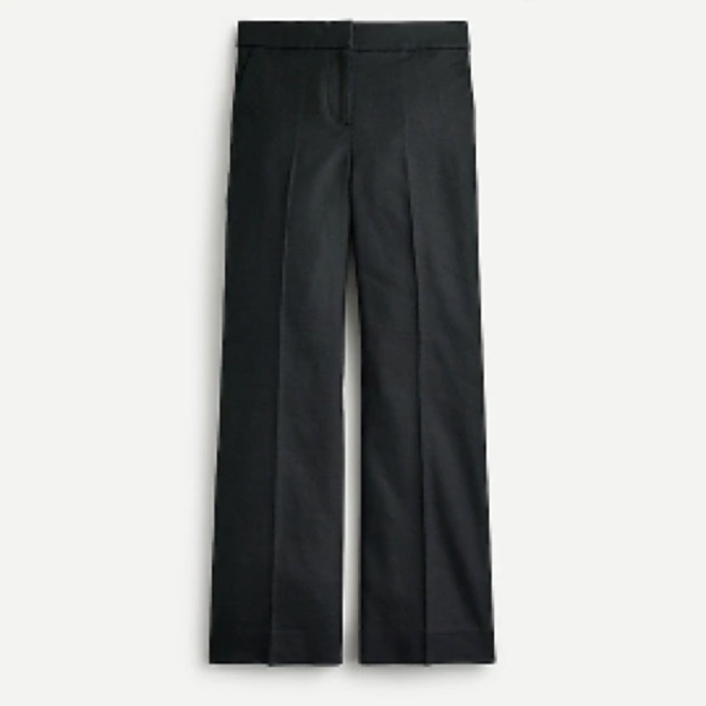 Petite Hayden kick out crop pant in stretch linen